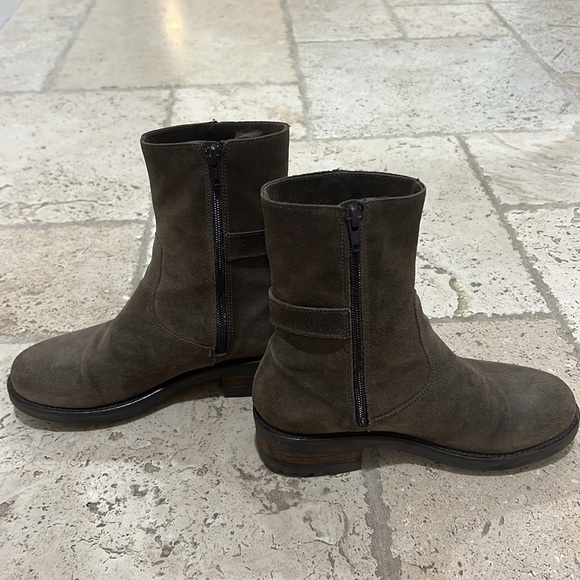 NEW La Canadienne Henry Oiled Suede Mid Calf Boots Brown Sz 6.5 - Picture 5 of 8